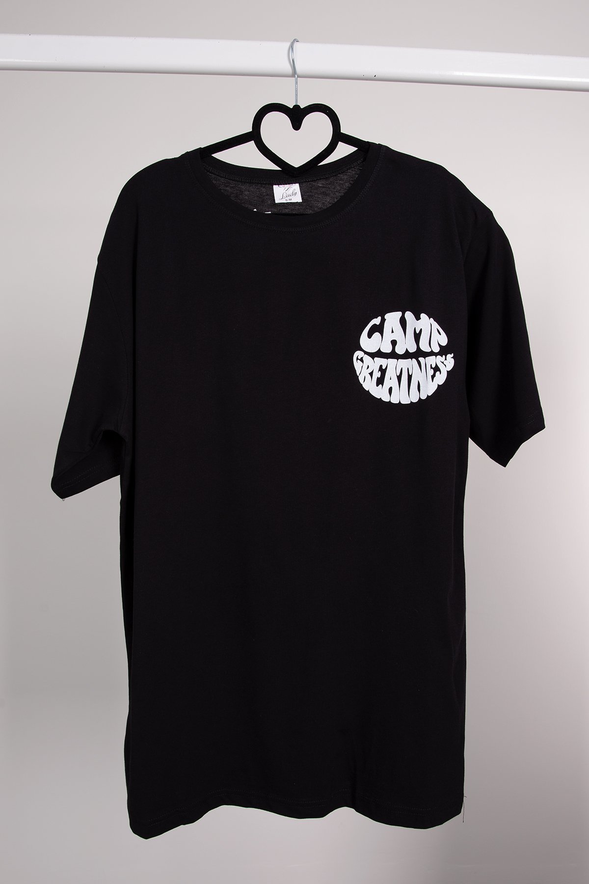 Desenli Baskılı T shirt Siyah