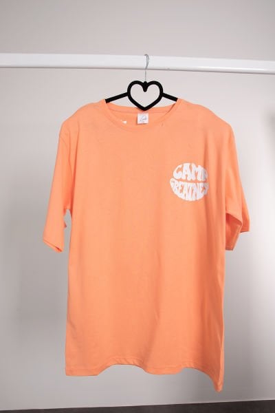 Desenli Baskılı T shirt Turuncu