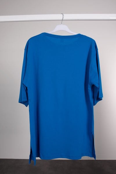 Basic T shirt İndigo